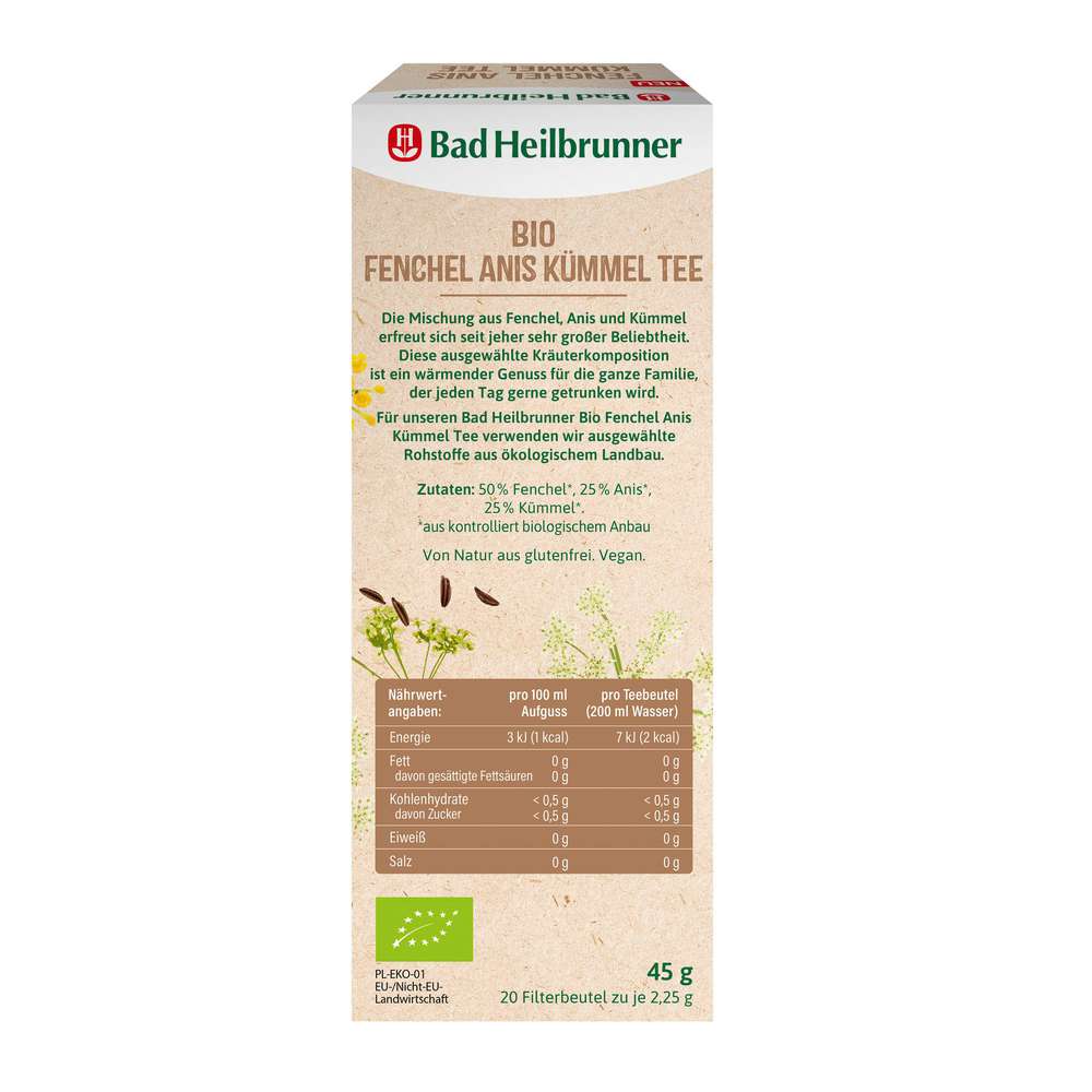 Produktabbildung Bad Heilbrunner Bio Tee, Fenchel/Anis/Kümmel