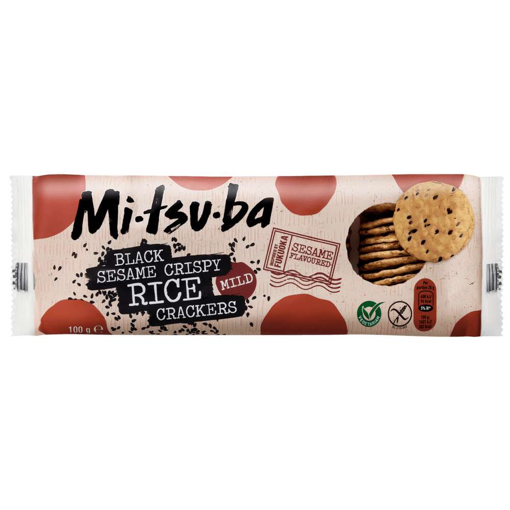 Produktabbildung Mitsuba Rice Crackers Black Sesame