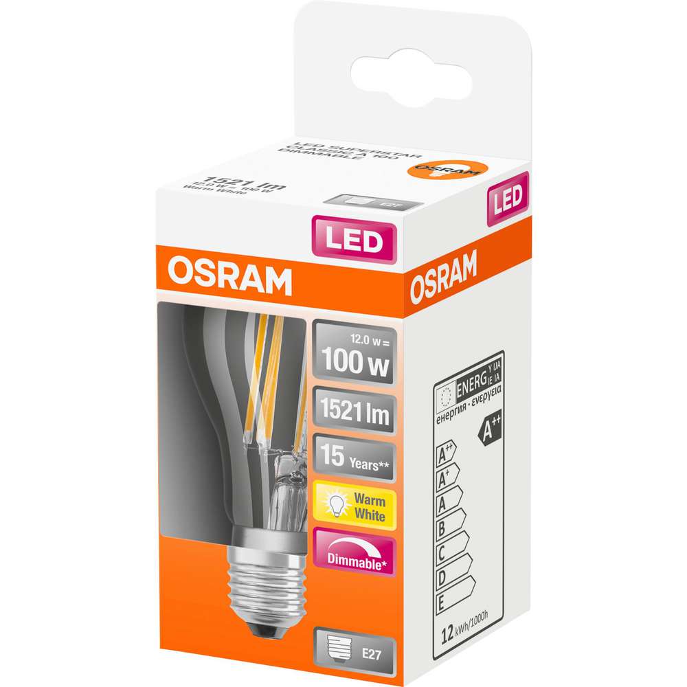 Produktabbildung Osram LED Glühbirne, E27, 12W