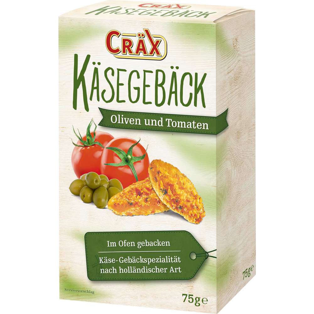 Produktabbildung Cräx Käsegebäck, Oliven & Tomate