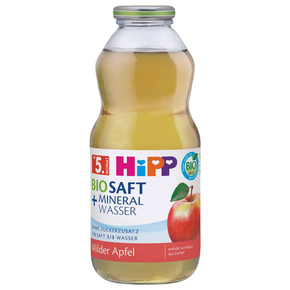 Produktabbildung Hipp Bio Saft + Mineralwasser, Milder Apfel