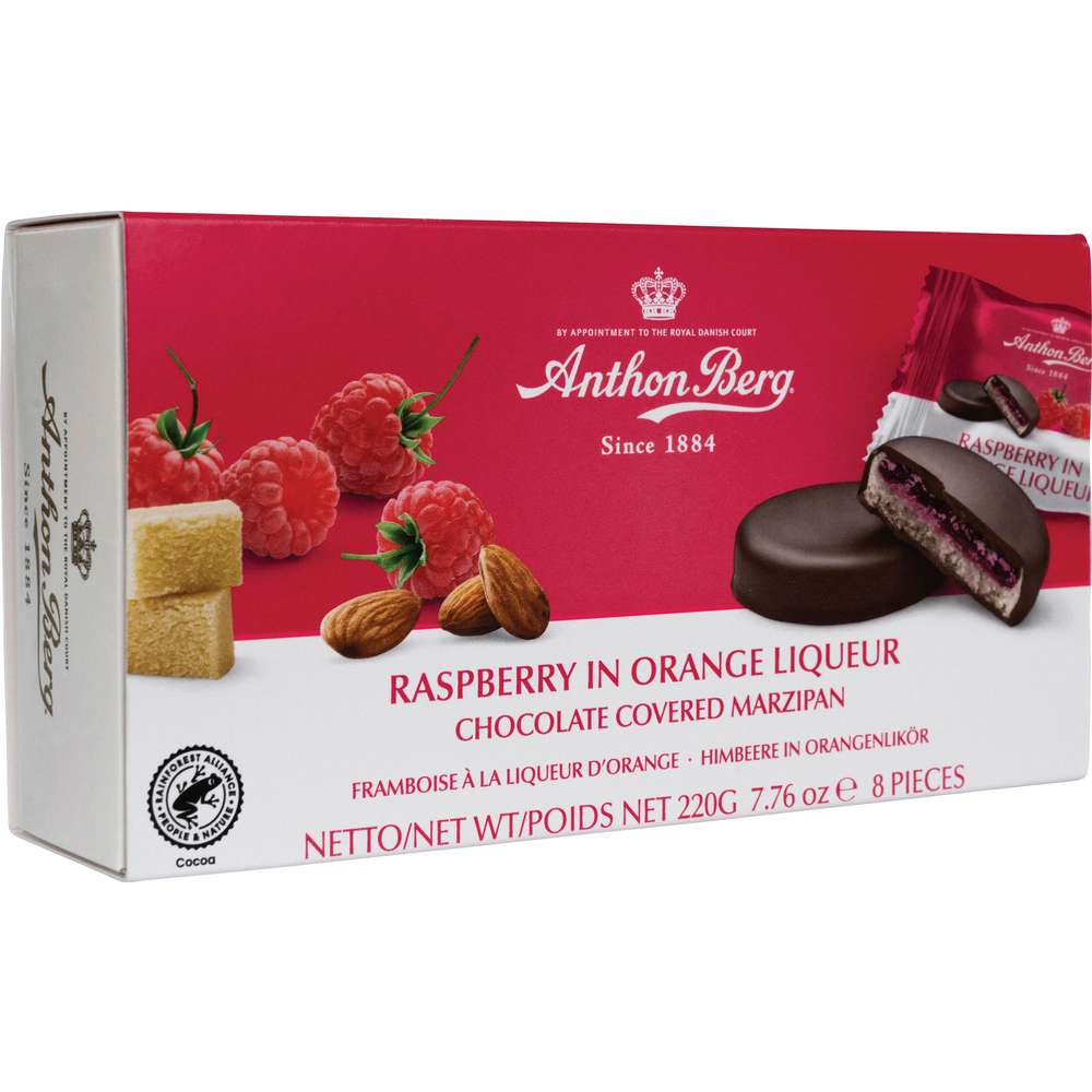 Produktabbildung Anthon Berg Himbeere in Orangenlikör