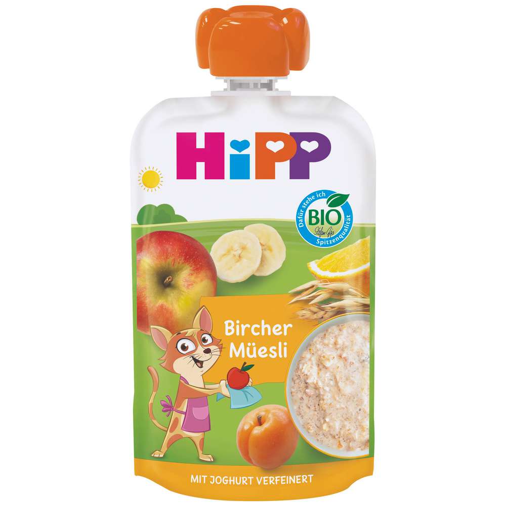 Produktabbildung Hipp Quetschie Vollkorn, Bircher Müsli
