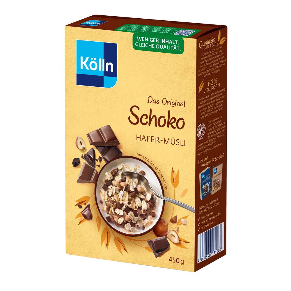Produktabbildung Kölln Müsli Schoko-Hafer, Das Original