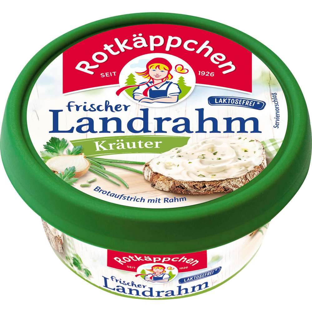 Produktabbildung Rotkäppchen Frischkäse Landrahm Kräuter, laktosefrei