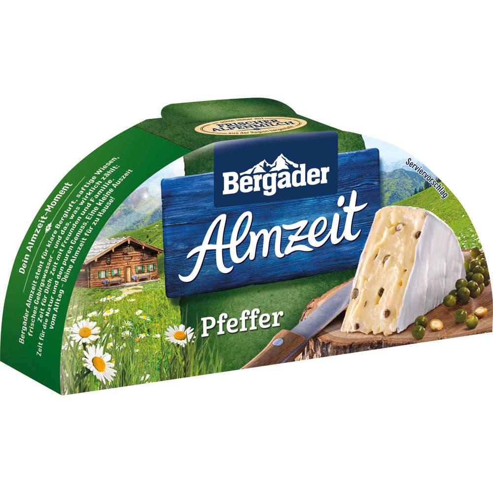 Produktabbildung Bergader Weichkäse Almzeit Pfeffer