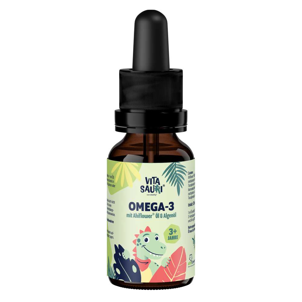 Produktabbildung edubily Vitasauri Omega 3 mit Ahiflower