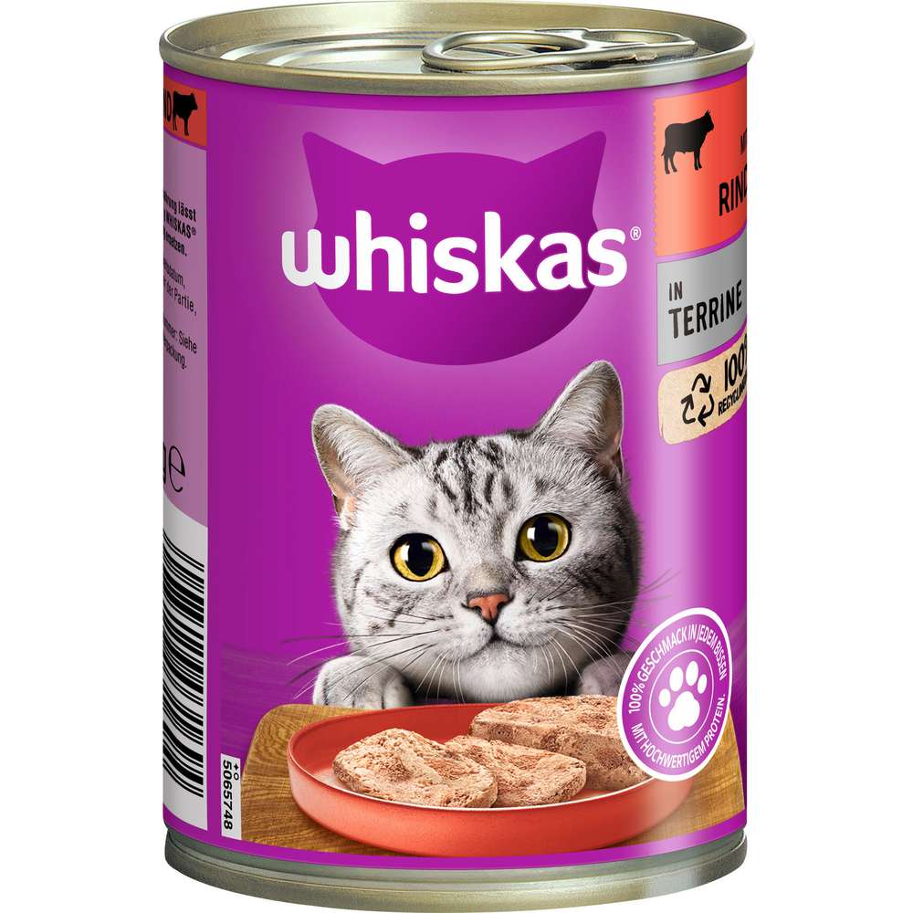 Produktabbildung Whiskas Katzenfutter, Rind/Terrine