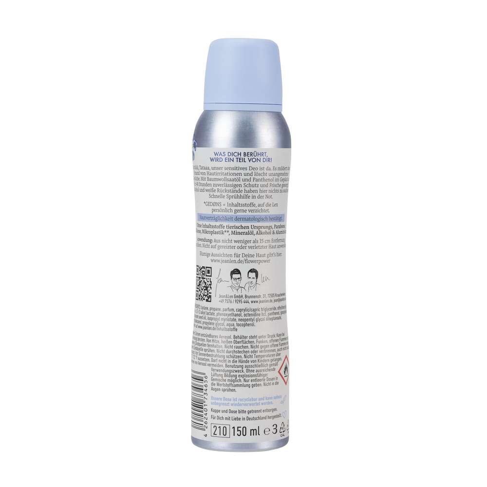 Produktabbildung Jean & Len Deospray, Panthenol/Baumwolle