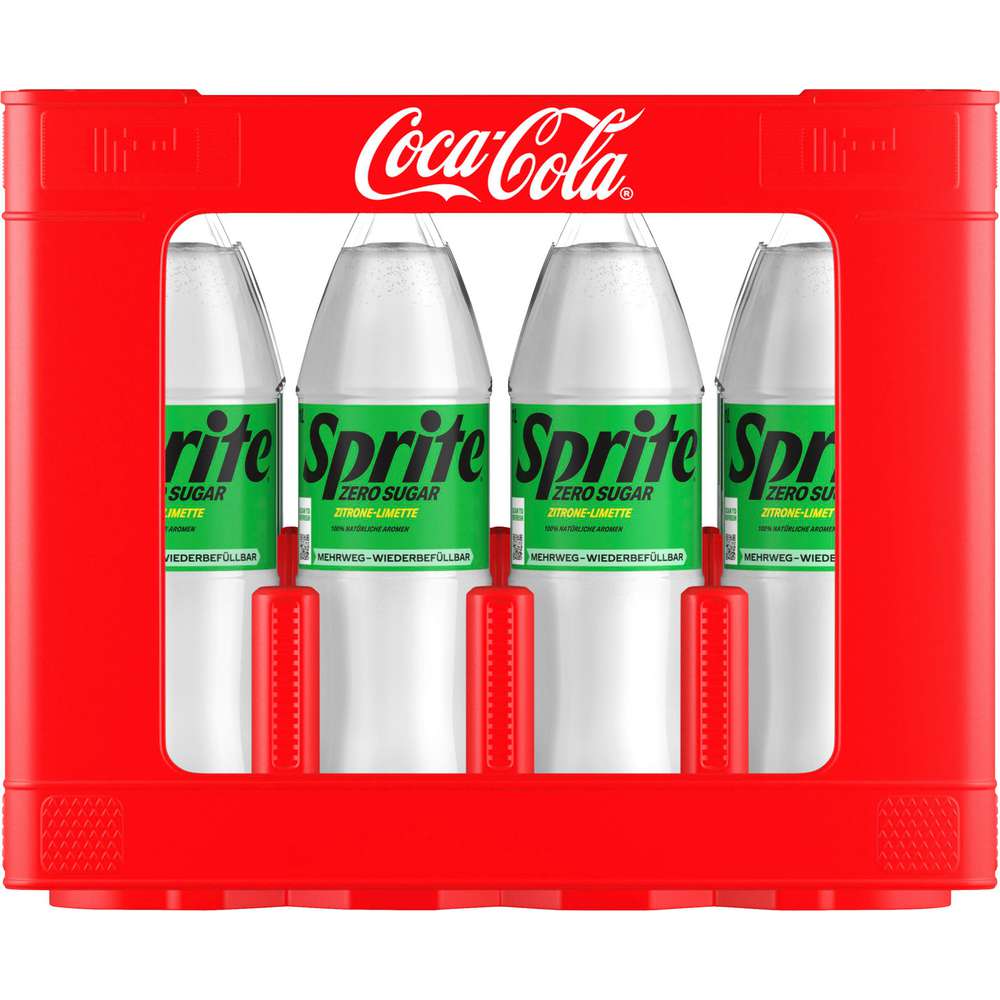 Produktabbildung Sprite Zitronen-Limetten Limonade, zuckerfrei (12x 1,000 Liter)