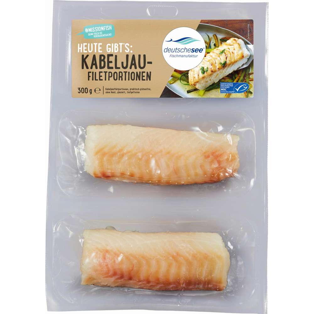 Produktabbildung Deutsche See Kabeljaufilet, tiefgekühlt