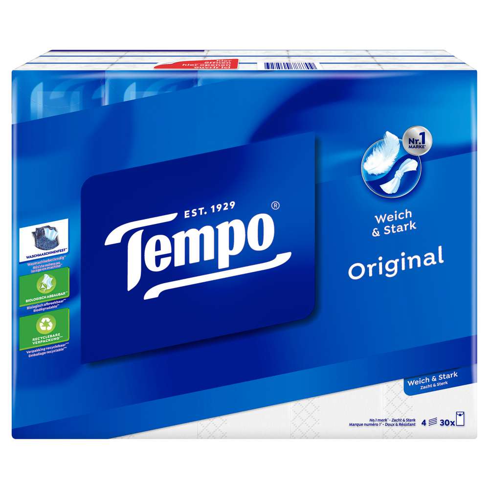 Produktabbildung Tempo Taschentücher, Classic