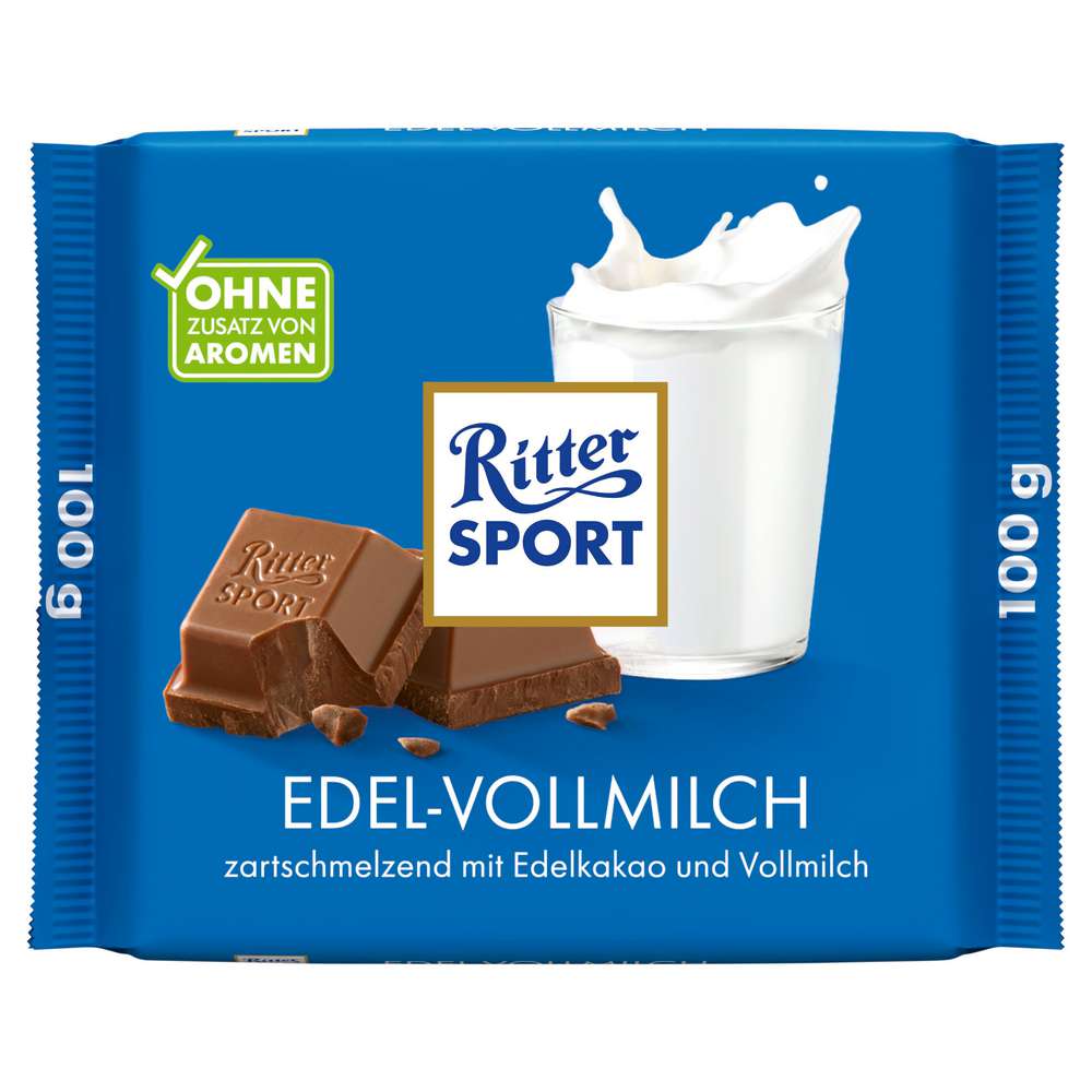 Produktabbildung Ritter Sport Tafelschokolade, Edel-Vollmilch