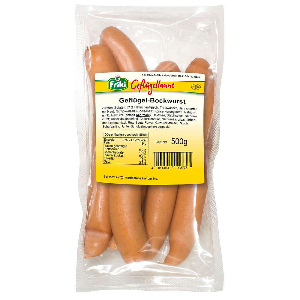 Produktabbildung Friki Geflügel-Bockwurst