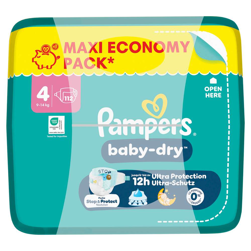 Produktabbildung Pampers Windeln Baby Dry Gr.4 Maxi 9-14 kg