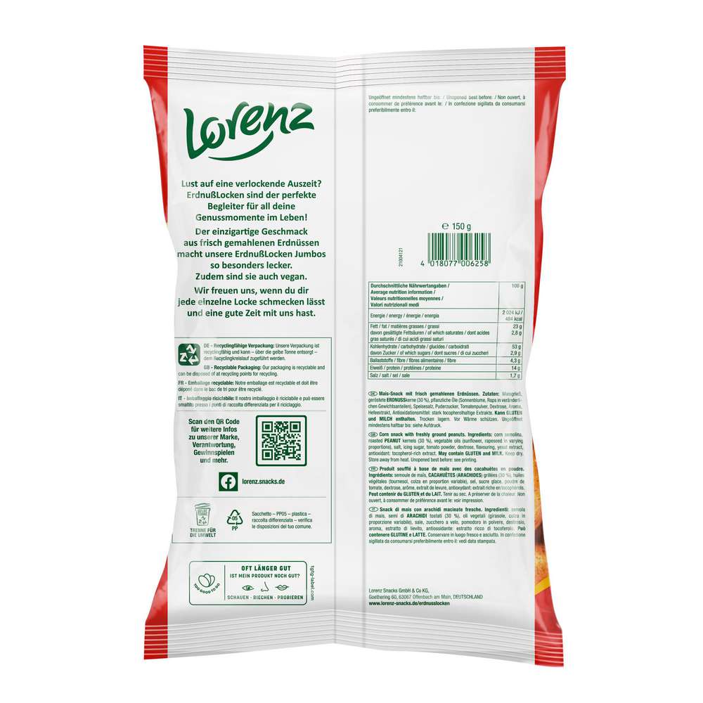 Produktabbildung Lorenz Flips Erdnusslocken Jumbo