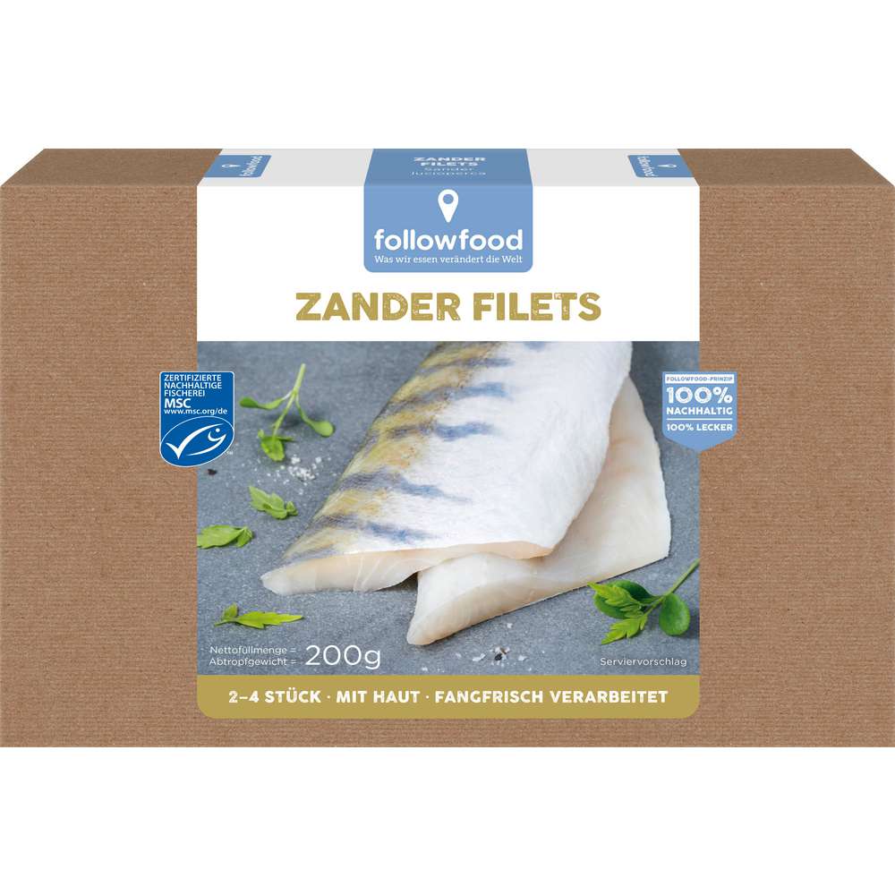 Produktabbildung followfood Zander Filets