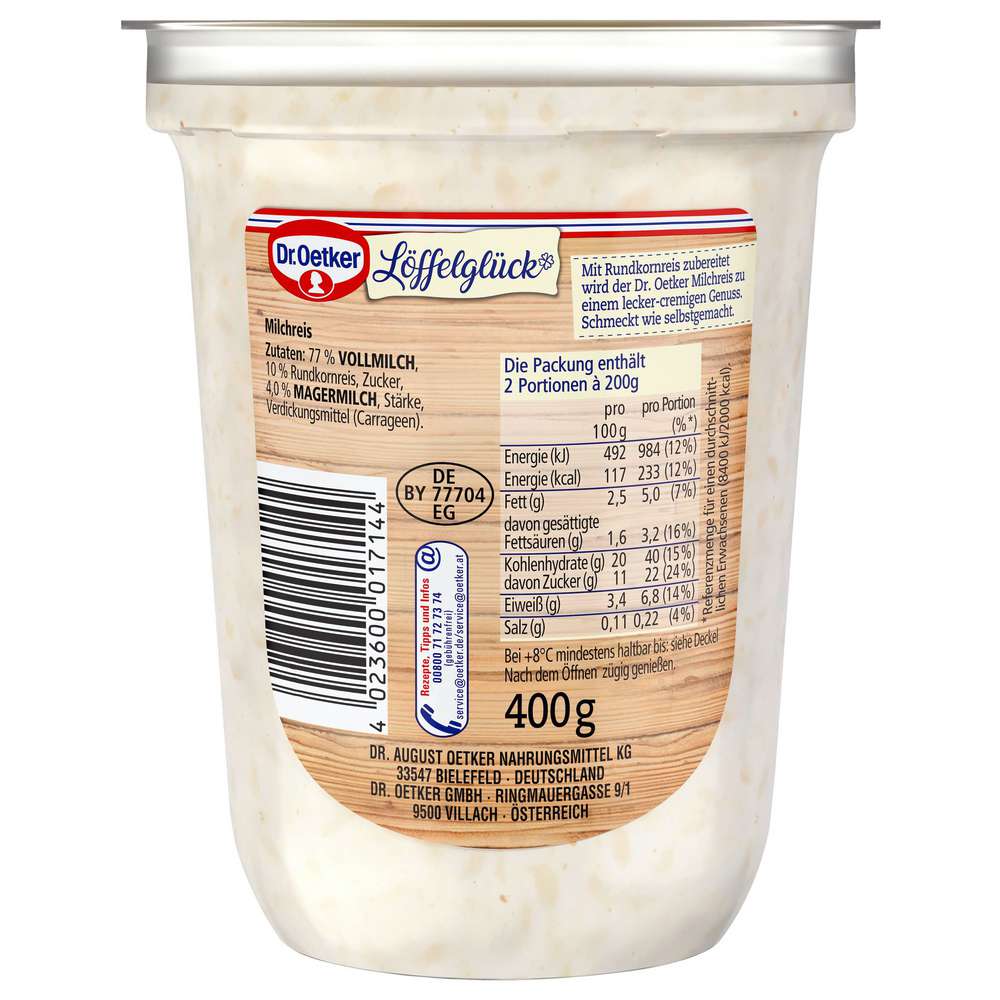 Produktabbildung Dr. Oetker Milchreis Löffelglück, Natur