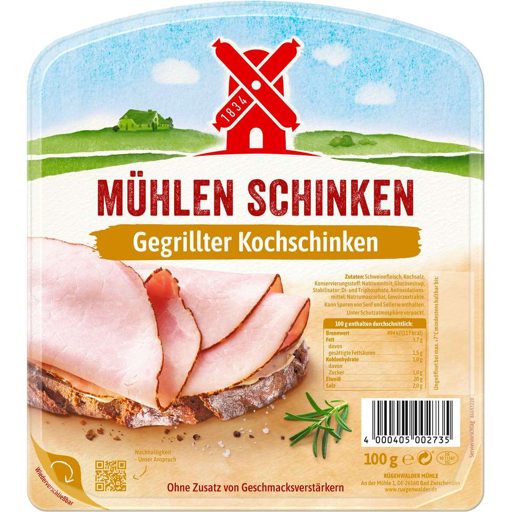 Produktabbildung Rügenwalder Mühle Schinken Aufschnitt gegrillt