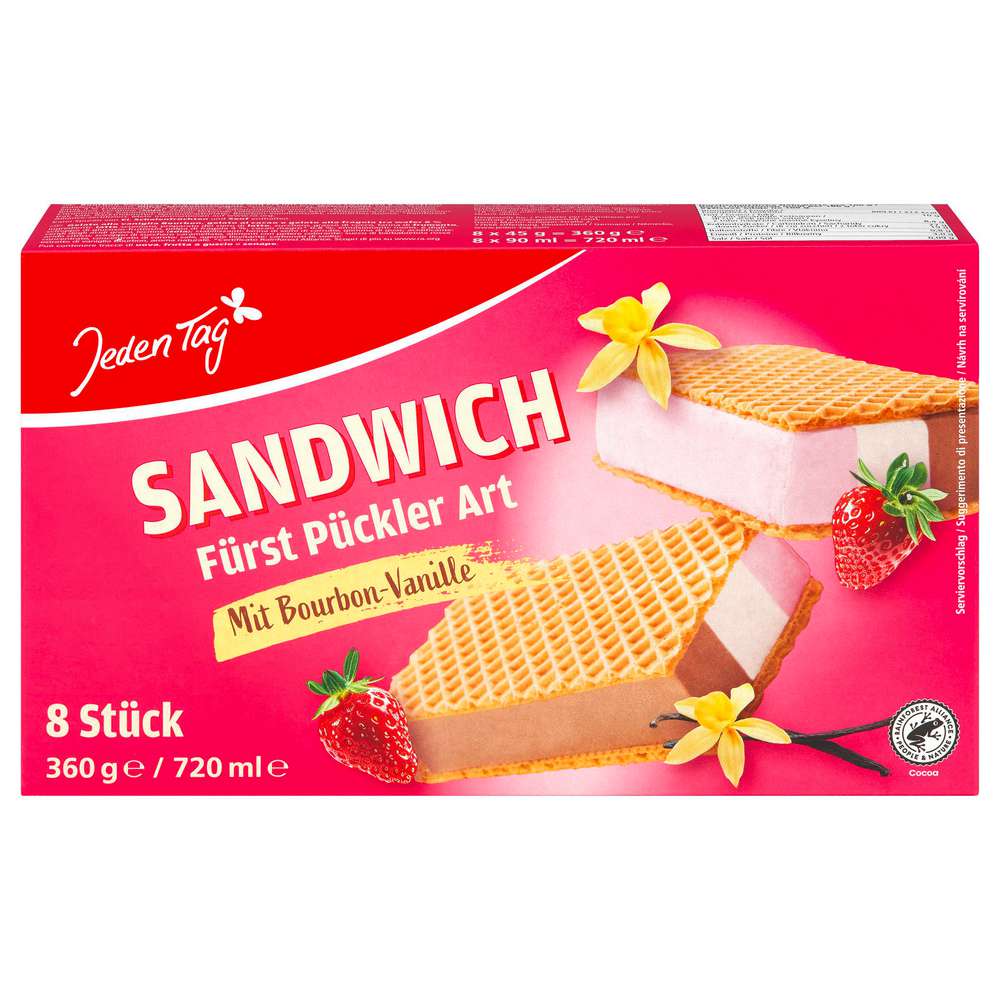 Produktabbildung Jeden Tag Waffeleis Sandwich, Fürst Pückler Art