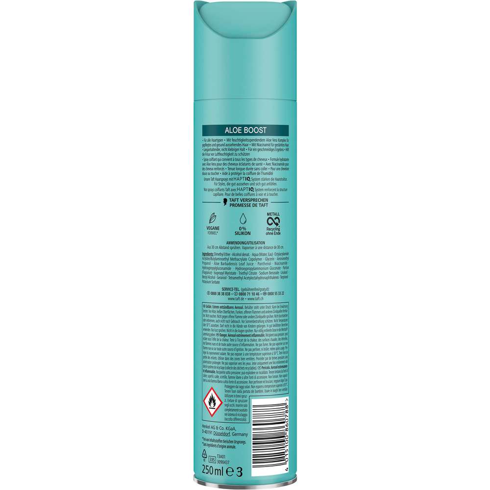 Produktabbildung Drei Wetter Taft Haarspray, Aloe Boost Halt 4