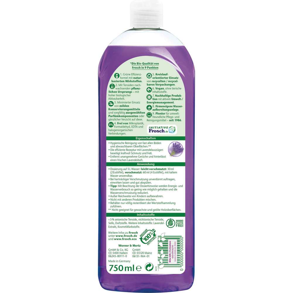 Produktabbildung Frosch Allzweckreiniger, Lavendel