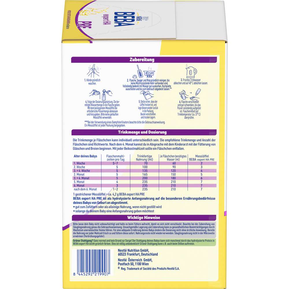 Produktabbildung Nestle Beba Expert HA Pre