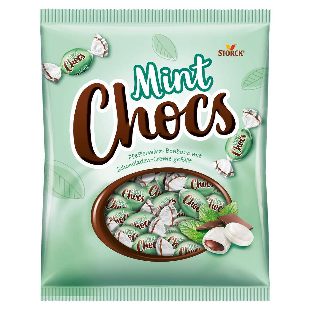 Produktabbildung Storck Schoko-Pfefferminz Bonbons Mint Chocos