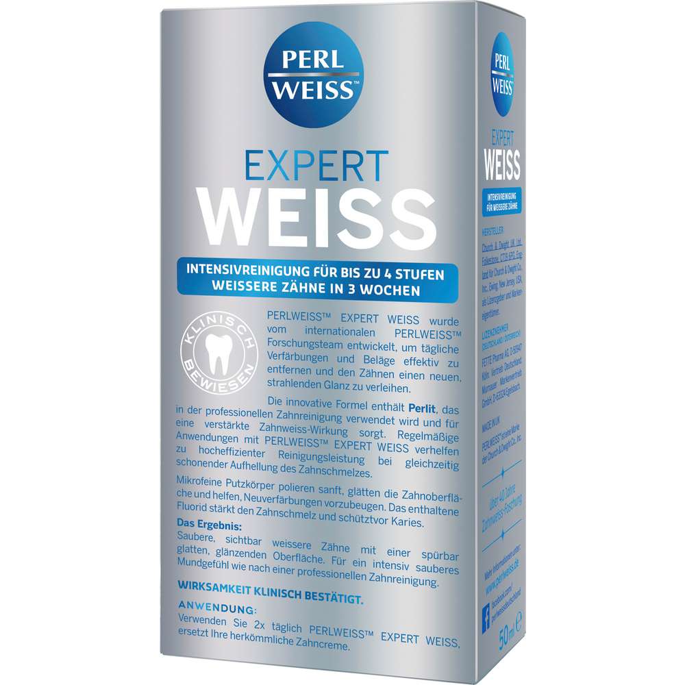 Produktabbildung Perlweiss Zahnpasta Expert Weiss