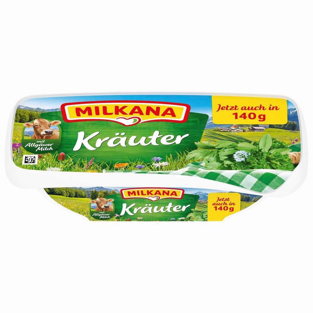 Produktabbildung Milkana Schmelzkäse, Kräuter mit Allgäuer Milch