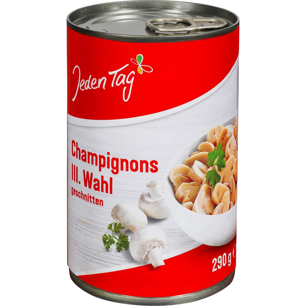 Produktabbildung Jeden Tag Champignons 3. Wahl geschnitten