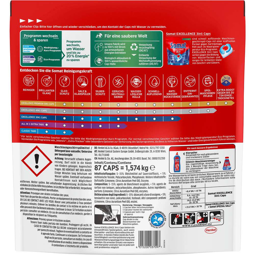 Produktabbildung Somat Spülmaschinen-Caps 3in1, Excellence