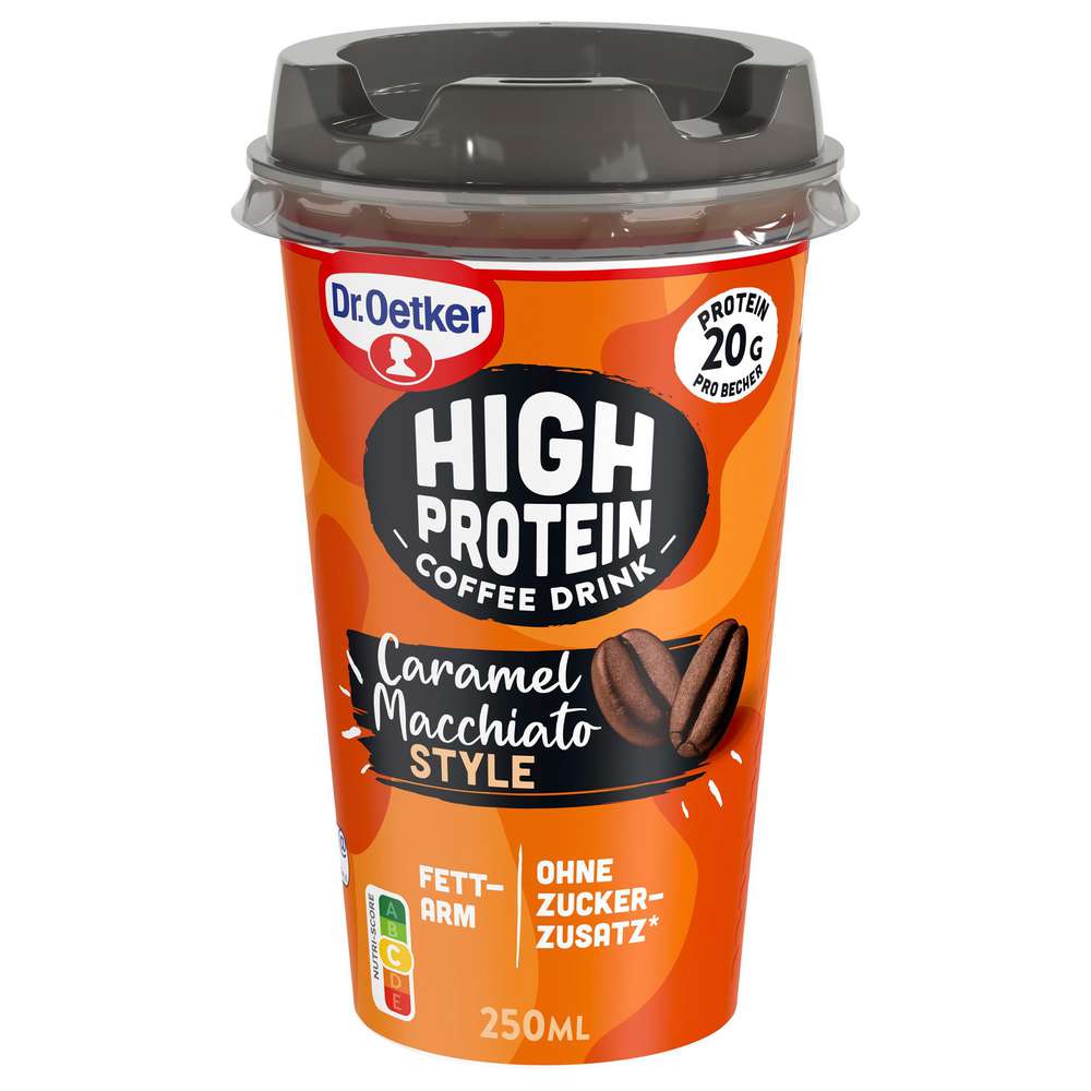 Produktabbildung Dr. Oetker Coffee High Protein, Caramel Macchiato
