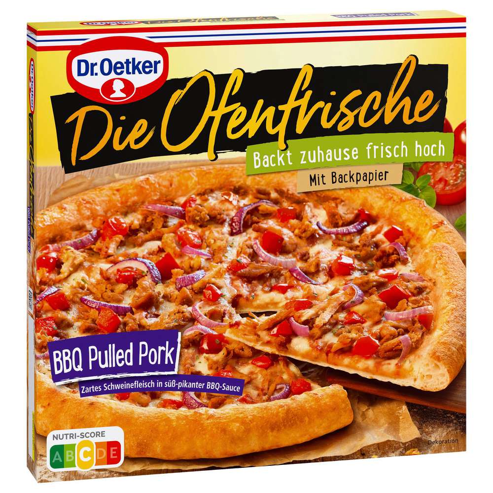 Produktabbildung Dr. Oetker Pizza Ofenfrische BBQ Pulled Pork, tiefgekühlt