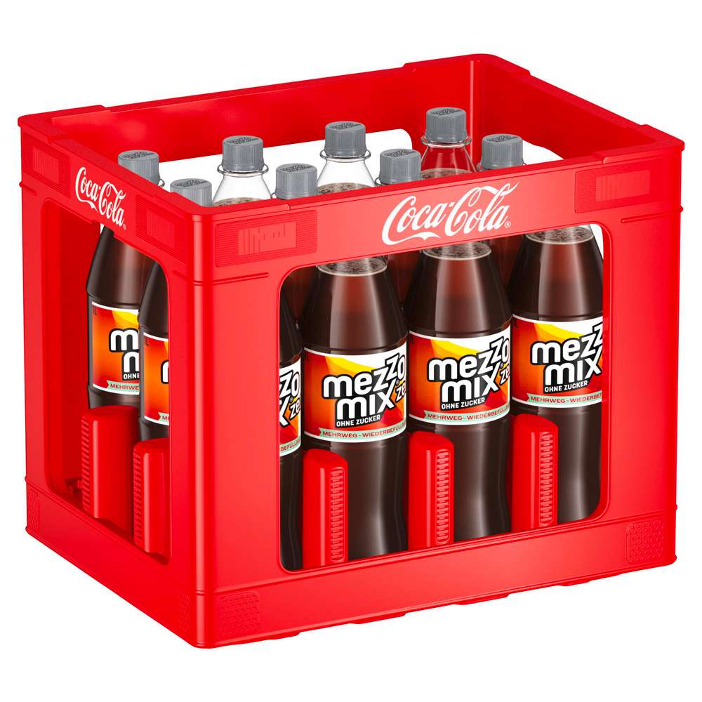 Produktabbildung Mezzo Mix Cola-Orangen-Mix, ohne Zucker (12x 1,000 Liter)