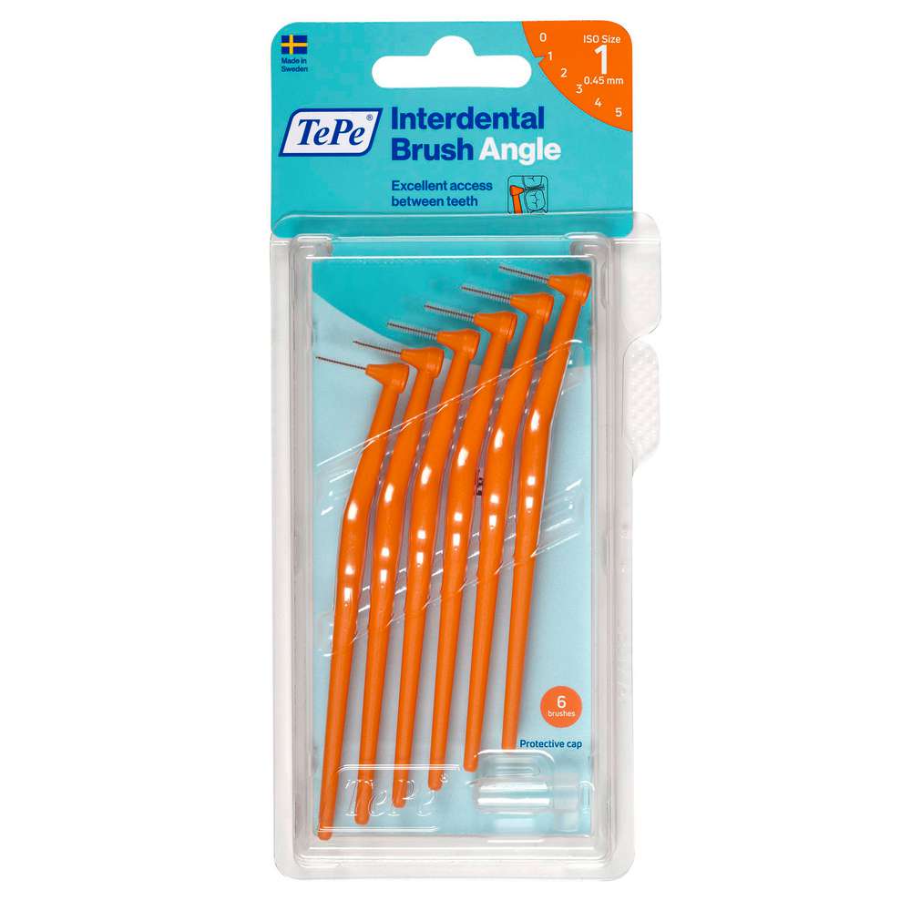 Produktabbildung TePe Interdental-Bürsten Angle Iso 1, orange