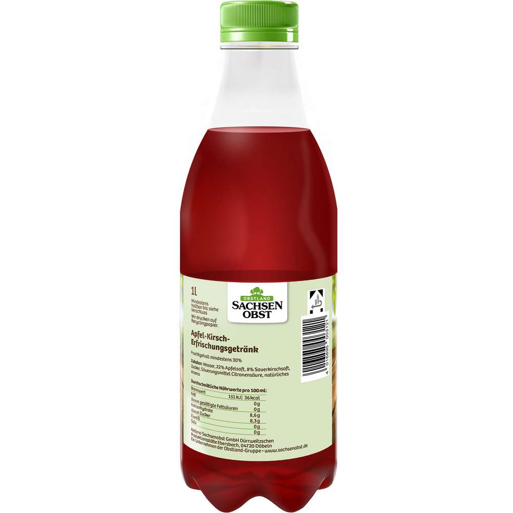 Produktabbildung Sachsenobst Apfel-Kirsch Saft