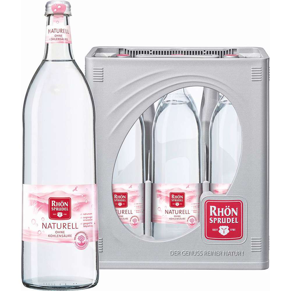 Produktabbildung Rhön Sprudel Mineralwasser, Naturell (6x 1,000 Liter)