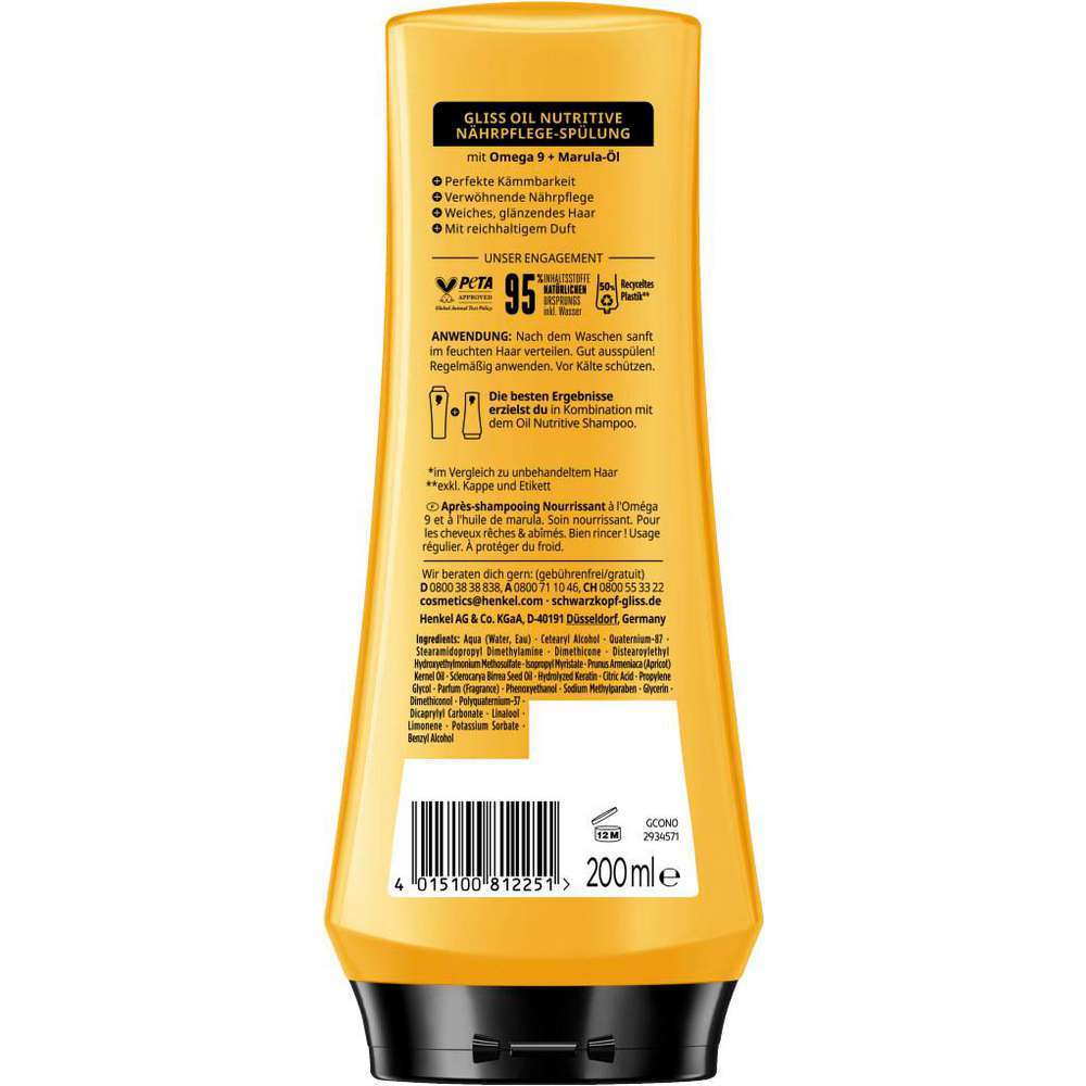 Produktabbildung Schwarzkopf Gliss Kur Haarspülung, Oil Nutritive