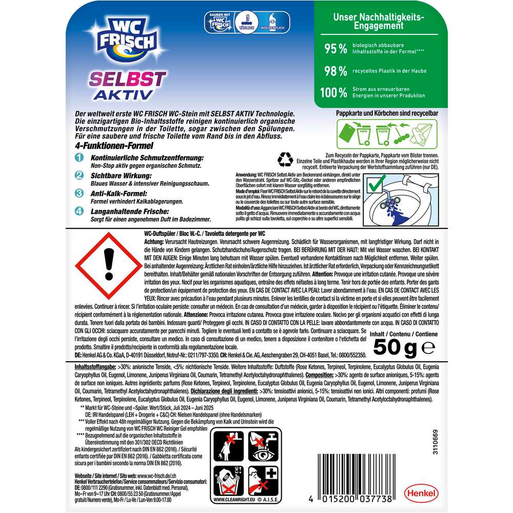 Produktabbildung WC Frisch Duftspüler Selbst Aktiv, Ozeanfrische
