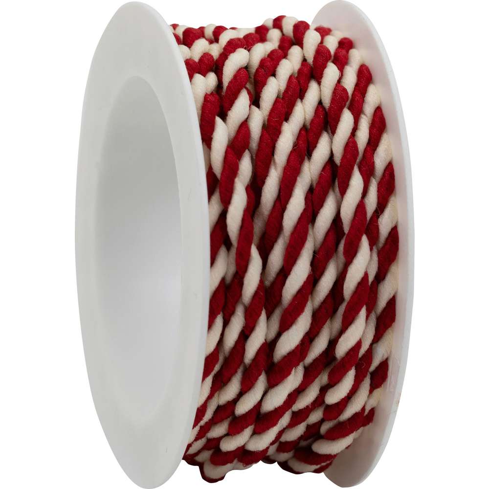 Produktabbildung Braun+Company Kordel 3mm x 3,5m Lido, rot-weiß