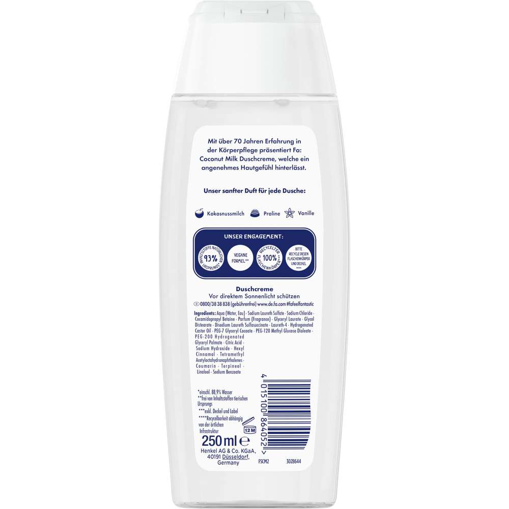Produktabbildung Fa Duschgel, Coconut Milk