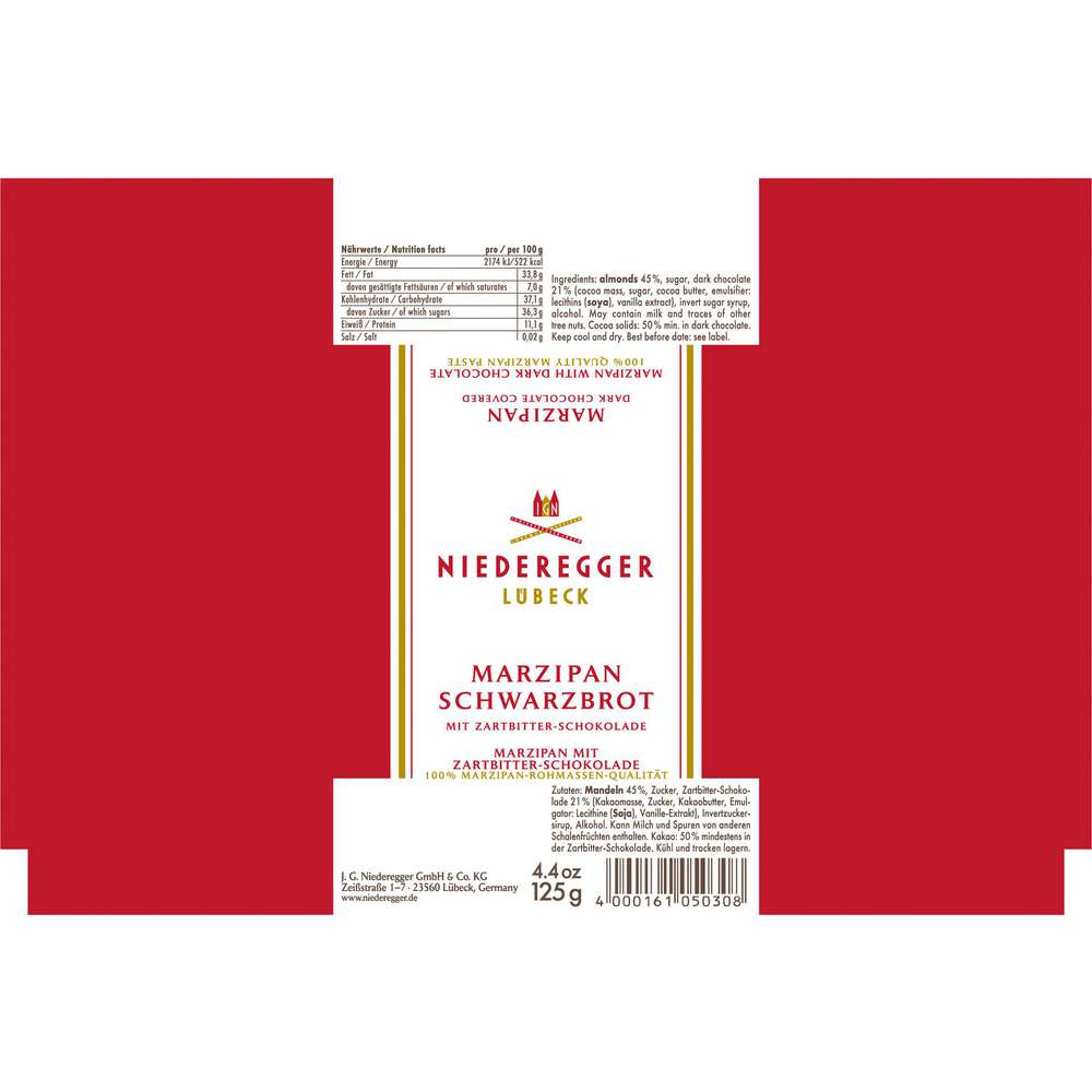 Produktabbildung Niederegger Marzipan Schwarzbrot