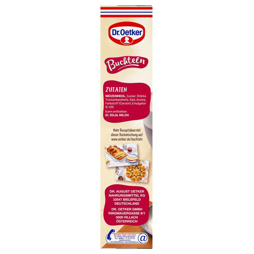 Produktabbildung Dr. Oetker Backmischung Buchteln, mit Dessert-Soße