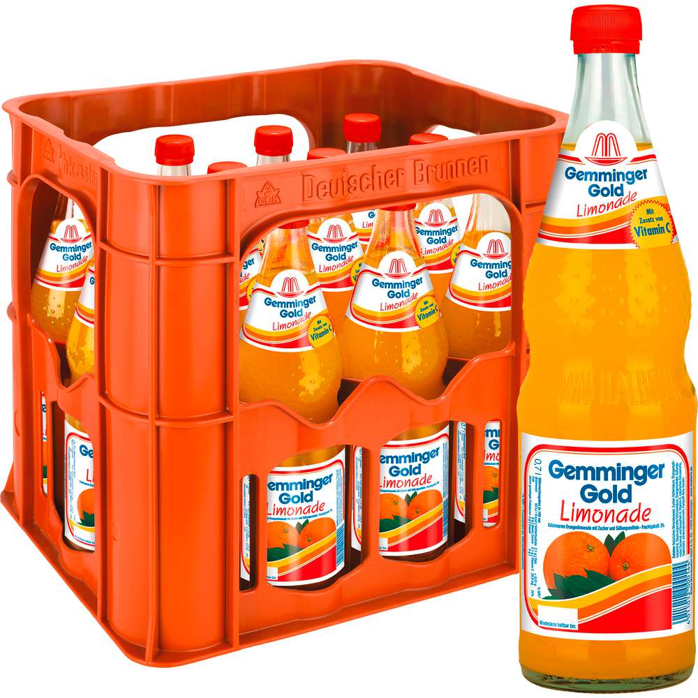 Produktabbildung Gemminger Gold, Orangen Limonade (12x 0,700 Liter)