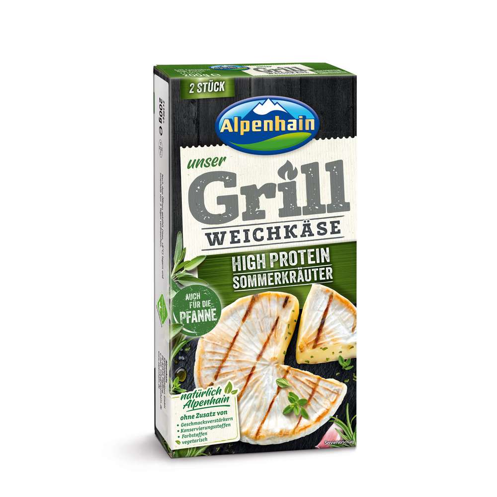 Produktabbildung Alpenhain  Grill Weichkäse High Protein Sommerkräuter