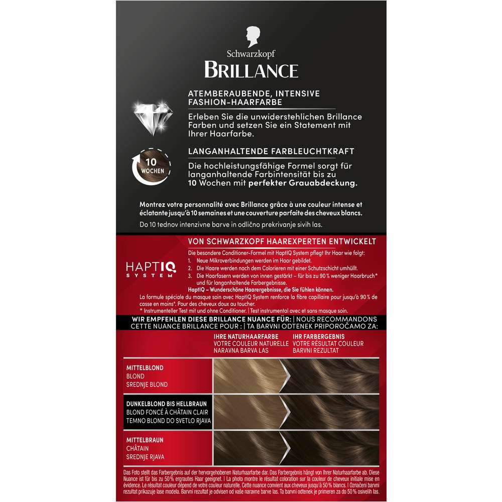Produktabbildung Schwarzkopf Brillance Haarfarbe, 877 Helles Aschbraun