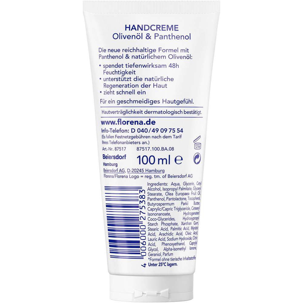 Produktabbildung Florena Handcreme, Olivenöl