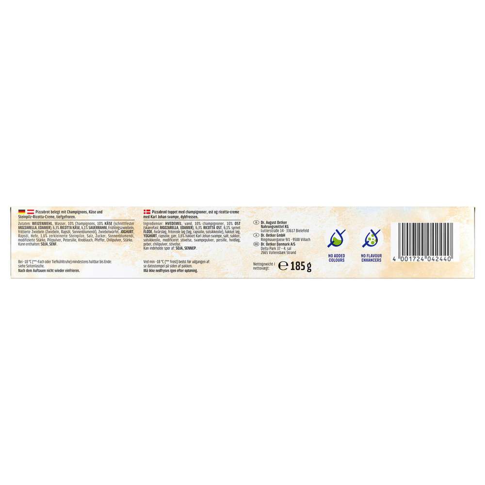 Produktabbildung Dr. Oetker Pizzabrot Intermezzo, Champignon Steinpilz-Ricotta