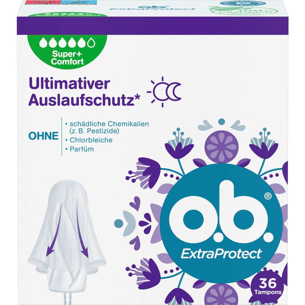 Produktabbildung o.b. Extraprotect Tampons, Super+ Comfort
